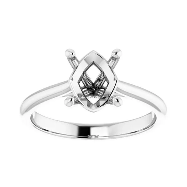 14K White Gold Soliatire Semi-mount for 9x7 Oval Diamond similar item image