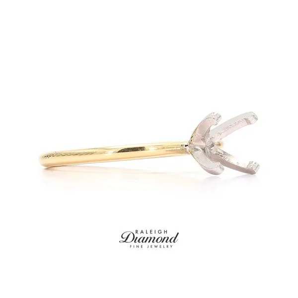 18 k Yellow Gold Solitaire Platinum Head Semi-mount Engagement Ring Image 2 Raleigh Diamond Fine Jewelry Raleigh, NC