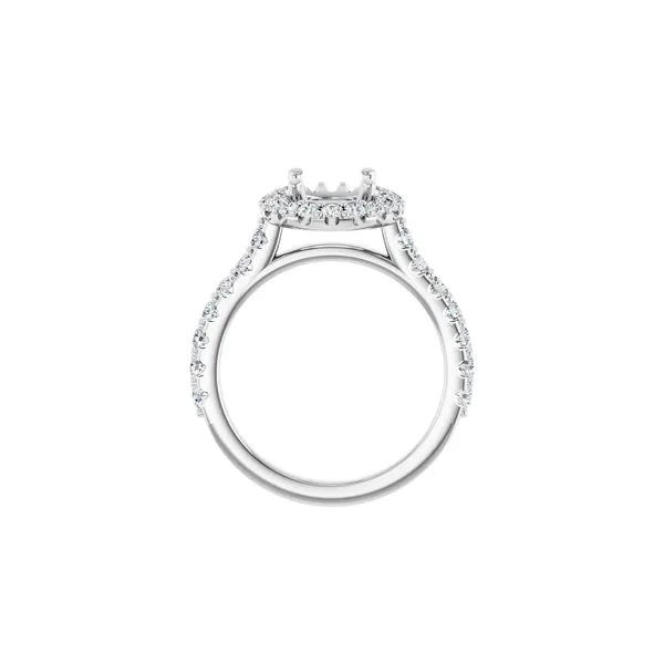 14K White Gold 0.75ctw Oval 9x7 Semi-mount Image 3 Raleigh Diamond Fine Jewelry Raleigh, NC
