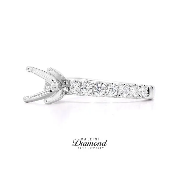 Platinum Semi with Accented Shank 0.52cttw Image 2 Raleigh Diamond Fine Jewelry Raleigh, NC