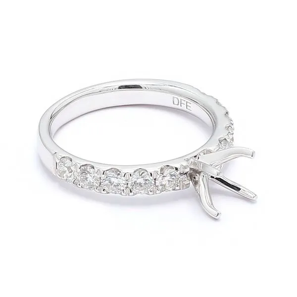 14K White Gold 1.00ctw Semi-mount Diamond Engagement Ring Image 3 Raleigh Diamond Fine Jewelry Raleigh, NC