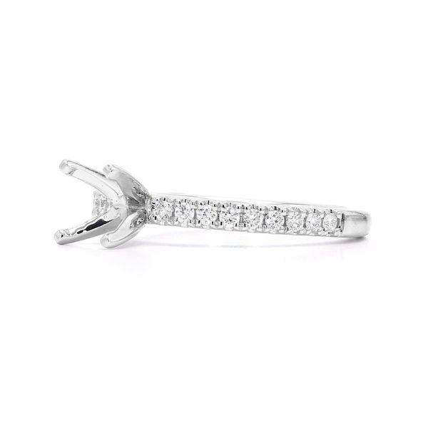 14K White Gold 0.21ctw Semi with Accented Shank Image 2 Raleigh Diamond Fine Jewelry Raleigh, NC