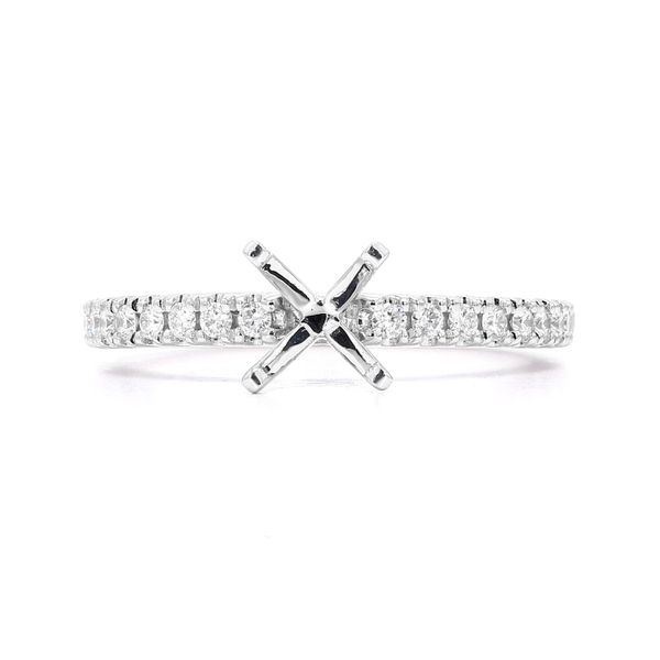 14K White Gold 0.21ctw Semi with Accented Shank Raleigh Diamond Fine Jewelry Raleigh, NC