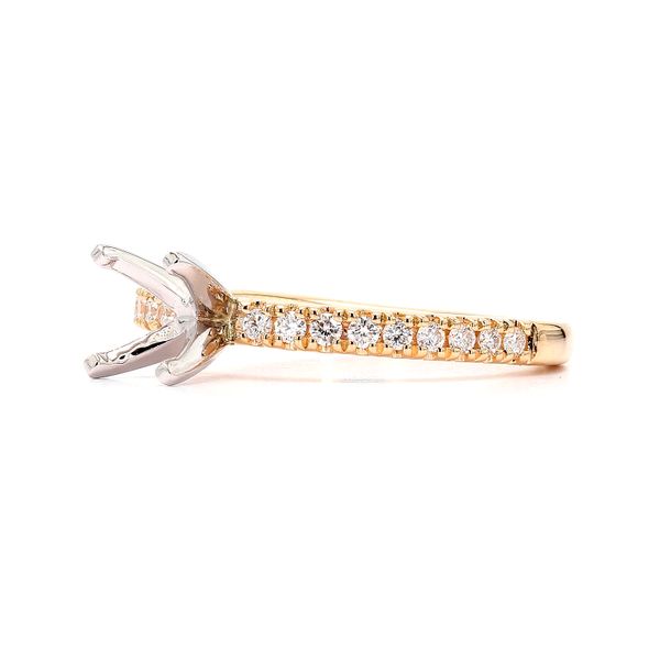 14K Yellow Gold 0.21ctw Semi with Accented Shank Image 2 Raleigh Diamond Fine Jewelry Raleigh, NC