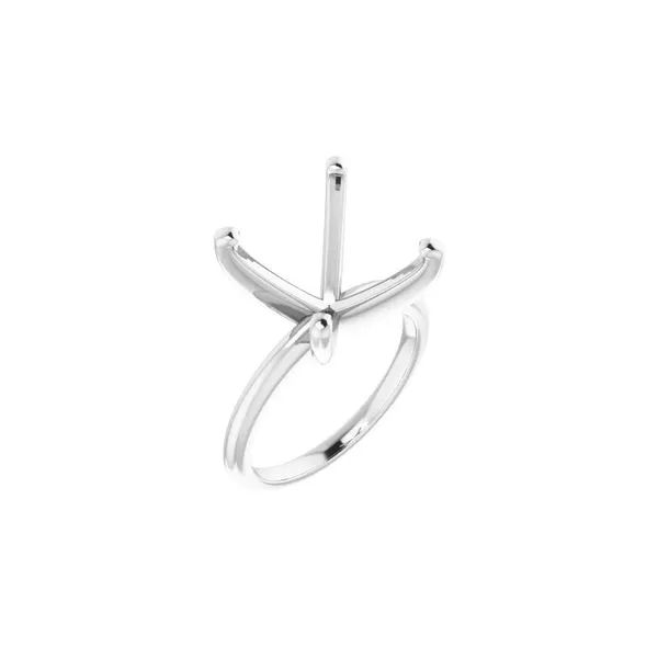 14K White Gold Engagement Ring Mounting for RBC 10ct Image 2 Raleigh Diamond Fine Jewelry Raleigh, NC