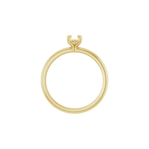 14K Yellow Gold Oval Solitaire 6x4mm Engagment Ring Mounting Image 3 Raleigh Diamond Fine Jewelry Raleigh, NC