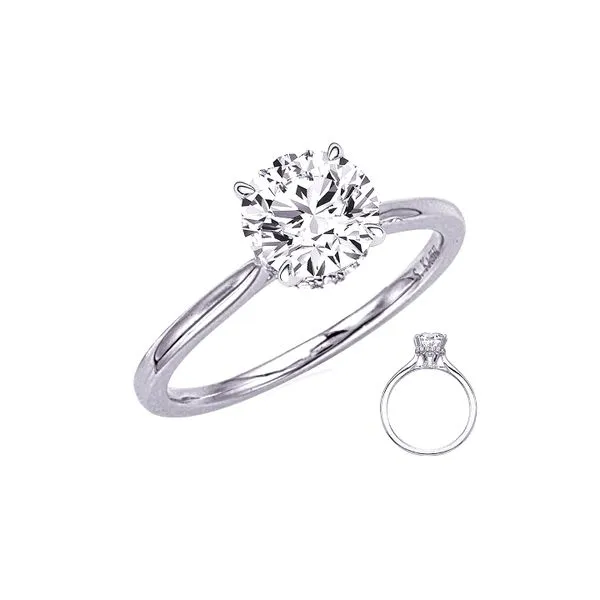 14K White Gold 0.17ctw Diamond Semi-Mount Engagement Ring Raleigh Diamond Fine Jewelry Raleigh, NC