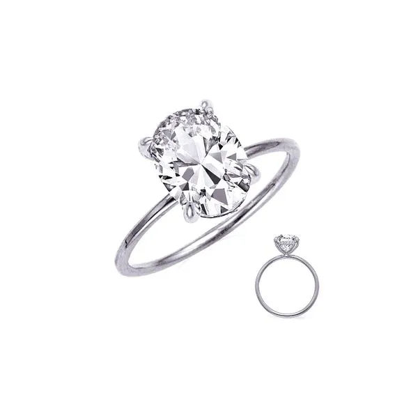 14K White Gold 0.07ctw G/SI1 Diamond Semi-Mount Engagement Ring Raleigh Diamond Fine Jewelry Raleigh, NC