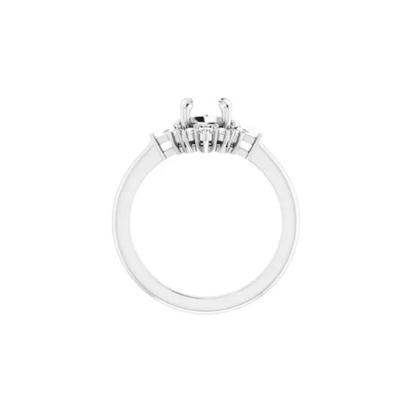 14K White Gold 3/8cttw Diamond Halo Semi-Mount Engagement Ring Image 3 Raleigh Diamond Fine Jewelry Raleigh, NC