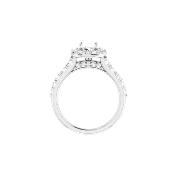 14K White Gold 0.875ctw G-H/SI Round Natural Diamond Semi-Set Engagement Image 3 Raleigh Diamond Fine Jewelry Raleigh, NC