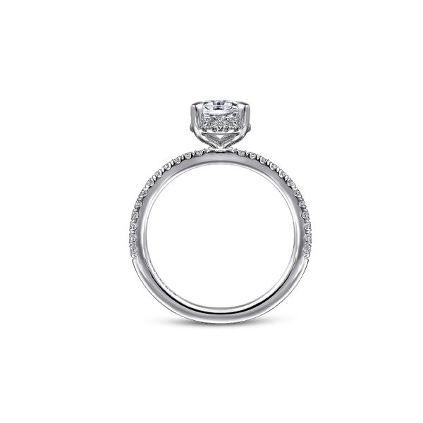 14K White Gold 0.29ctw G-H/SI2 Hidden Halo Diamond Engagment Ring Image 3 Raleigh Diamond Fine Jewelry Raleigh, NC