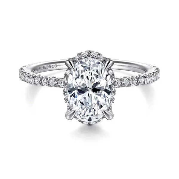 14K White Gold 0.29ctw G-H/SI2 Hidden Halo Diamond Engagment Ring Raleigh Diamond Fine Jewelry Raleigh, NC