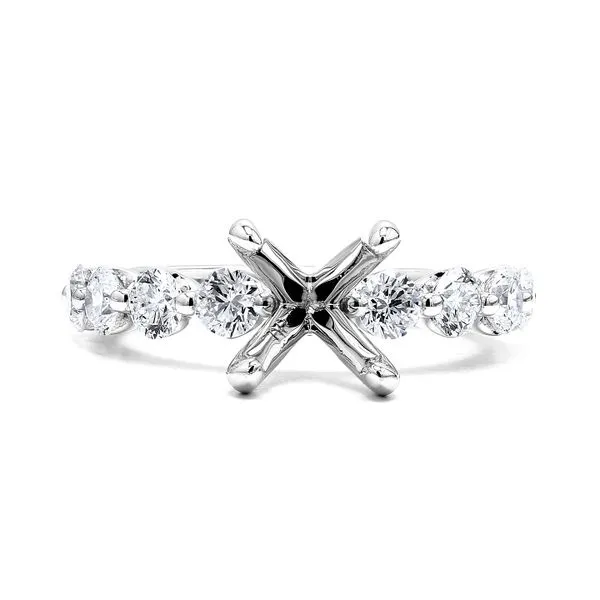 14K White Gold 1.20ctw 4-Prong Diamond Semi-Mount Engagement Ring Raleigh Diamond Fine Jewelry Raleigh, NC