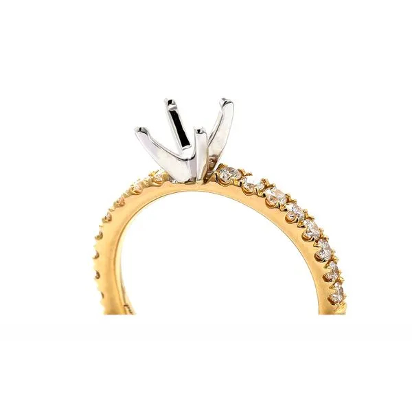 RD Classic Signature 18K Yellow Gold 1/3cttw F/VS+ with Accented Shank Size 6 Raleigh Diamond Fine Jewelry Raleigh, NC