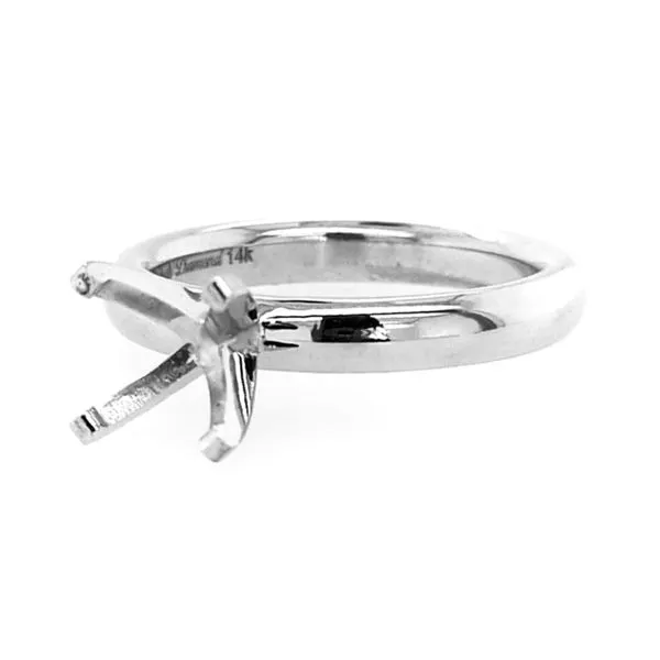 RD365 Signature 14K White Gold Solitaire Semi-Mount for RBC Stone 3mm for 6.6-7.2mm Raleigh Diamond Fine Jewelry Raleigh, NC