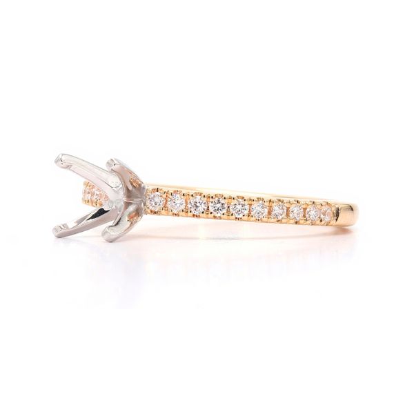 14K Yellow Gold 0.20ctw Semi with Accented Shank Image 2 Raleigh Diamond Fine Jewelry Raleigh, NC