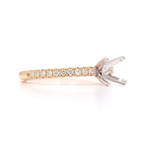RD Classic Signature 14K Yellow Gold 0.20ctw Semi with Accented Shank Image 3 Raleigh Diamond Fine Jewelry Raleigh, NC