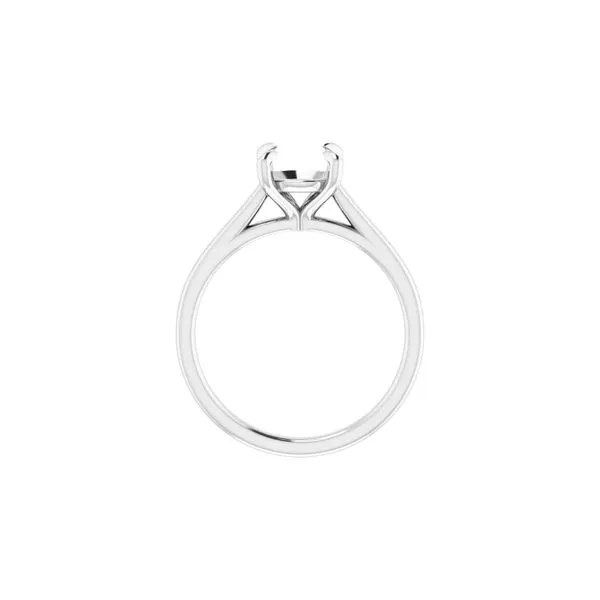 RD365 Signature 14K White Gold Cathedral Solitaire Semi-mount Image 3 Raleigh Diamond Fine Jewelry Raleigh, NC