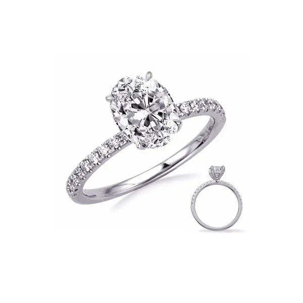 14K White Gold 0.35ctw G/SI1 Micro Prong Semi Mount Size 7 Raleigh Diamond Fine Jewelry Raleigh, NC