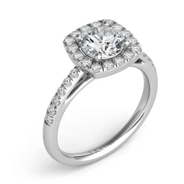 14K White Gold 0.60ctw Polished Shank Semi Mount Size 7 Raleigh Diamond Fine Jewelry Raleigh, NC