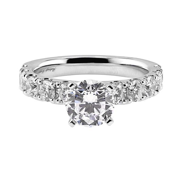 14K White Gold 1.50ctw RBC Natural Diamond 10-Stone Semi-mount Ring Setting Sz 7 Raleigh Diamond Fine Jewelry Raleigh, NC