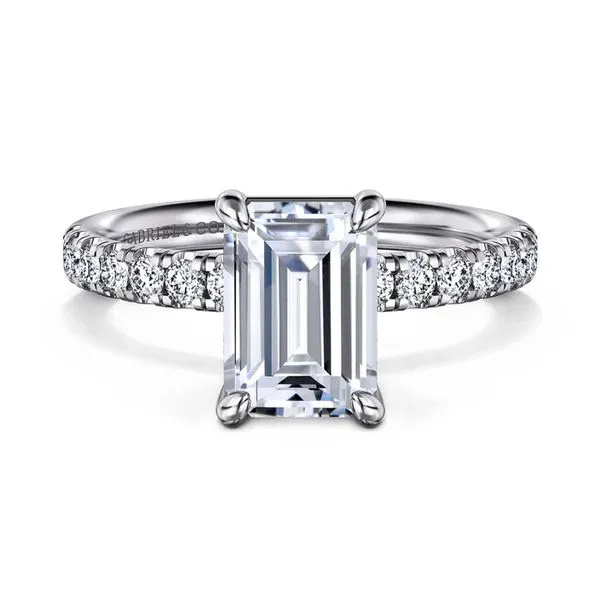 14K White Gold 0.35ctw Semi-Mount Head 8.5x6 CS2.75 Band Size 6.5 Raleigh Diamond Fine Jewelry Raleigh, NC