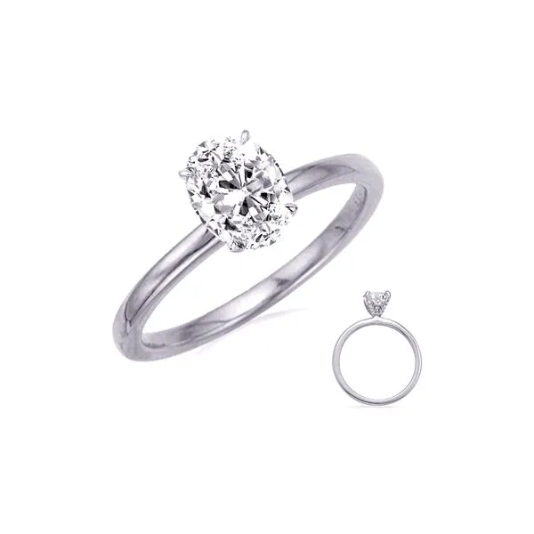 14K White Gold 0.13ctw G/SI1 Diamond Hidden Halo Semi-Mount Raleigh Diamond Fine Jewelry Raleigh, NC