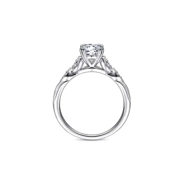 14K White Gold 0.07ctw G-H/SI2 or Higher Diamond Semi-Mount Size 6.5 Image 2 Raleigh Diamond Fine Jewelry Raleigh, NC