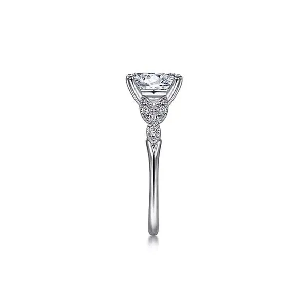 14K White Gold 0.07ctw G-H/SI2 or Higher Diamond Semi-Mount Size 6.5 Image 4 Raleigh Diamond Fine Jewelry Raleigh, NC
