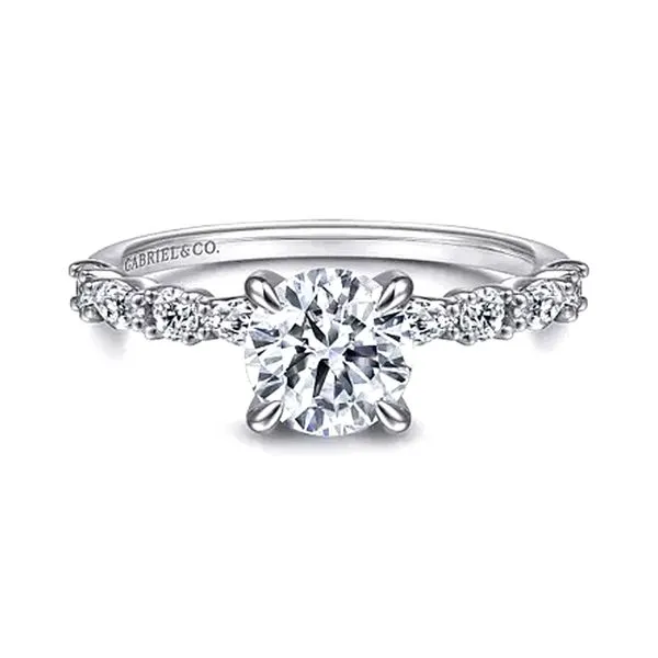 14K White Gold 0.53ctw G-H/SI2 or Higher Diamond Semi-Mount Size 6.5 Raleigh Diamond Fine Jewelry Raleigh, NC