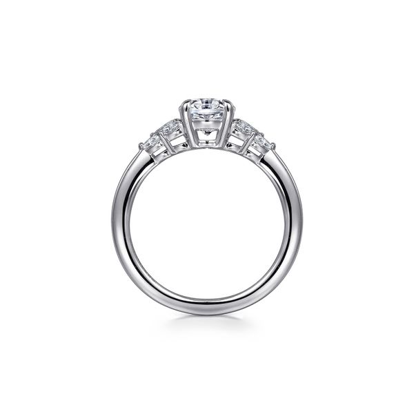 14K White Gold 0.40ctw G-H/VS2 or higher Oval Diamond Semi-Mount Ring 2.40ctw Size 6.5 Image 3 Raleigh Diamond Fine Jewelry Raleigh, NC