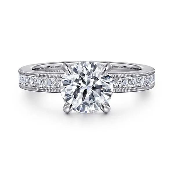 14K White Gold 0.68ctw G-H/SI2 or higher Diamond Semi-Mount 2.60ctw CZ CS Size 6.5 Raleigh Diamond Fine Jewelry Raleigh, NC