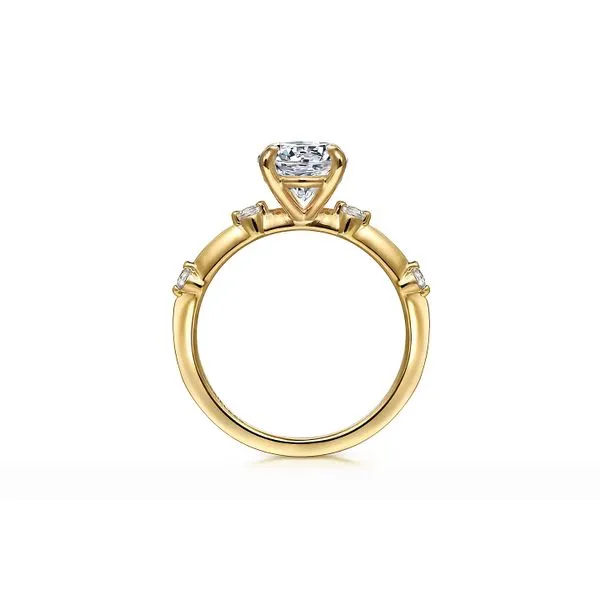 14K Yellow Gold 0.12ctw G-H/SI2 or higher Diamond Semi-Mount 