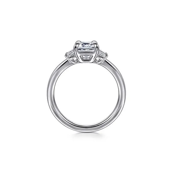 14K White Gold 0.35ctw G-H/VS2 or higher Diamond Semi-Mount 2.37 CZ CS Size 6.5 Image 3 Raleigh Diamond Fine Jewelry Raleigh, NC