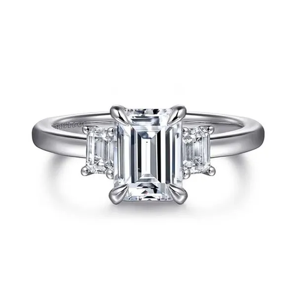 14K White Gold 0.35ctw G-H/VS2 or higher Diamond Semi-Mount 2.37 CZ CS Size 6.5 Raleigh Diamond Fine Jewelry Raleigh, NC
