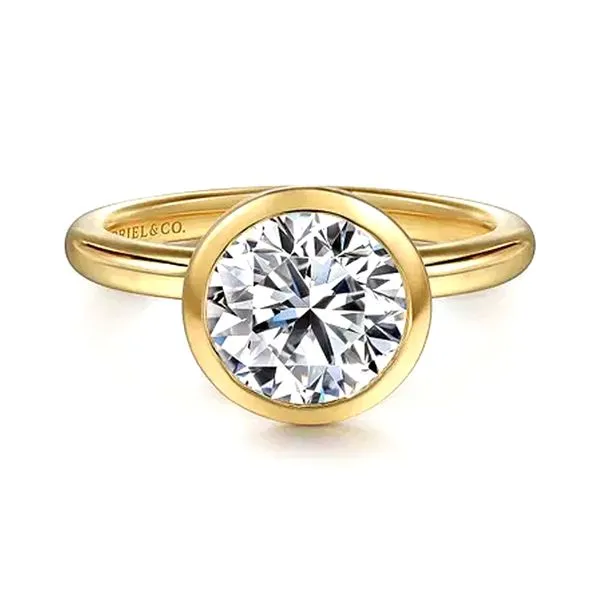 14K Yellow Gold 3.32ctw Semi-Mount CZ CS Head 8.5X6mm Size6.5 Raleigh Diamond Fine Jewelry Raleigh, NC