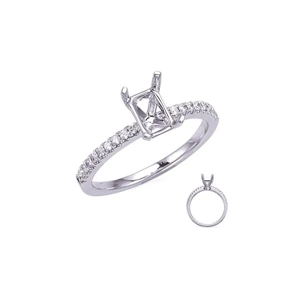 14K White Gold 0.18ctw G/SI1 RBC Diamond Shank Emerald Head Size 6.5 Raleigh Diamond Fine Jewelry Raleigh, NC