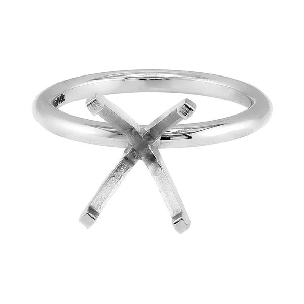 RD365 Signature 14K White Gold Diamond* Semi-mount Polished Engagement Ring Setting Sz 6 Raleigh Diamond Fine Jewelry Raleigh, NC
