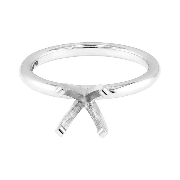 RD365 Signature 14K White Gold Diamond* Semi-mount Polished Engagement Ring Setting Sz 6 Raleigh Diamond Fine Jewelry Raleigh, NC