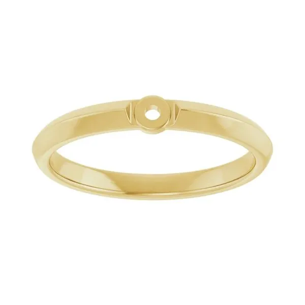 14K Yellow Gold Knife edge Solitaire Ring Image 2 Raleigh Diamond Fine Jewelry Raleigh, NC