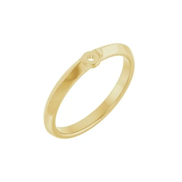 14K Yellow Gold Knife edge Solitaire Ring Raleigh Diamond Fine Jewelry Raleigh, NC