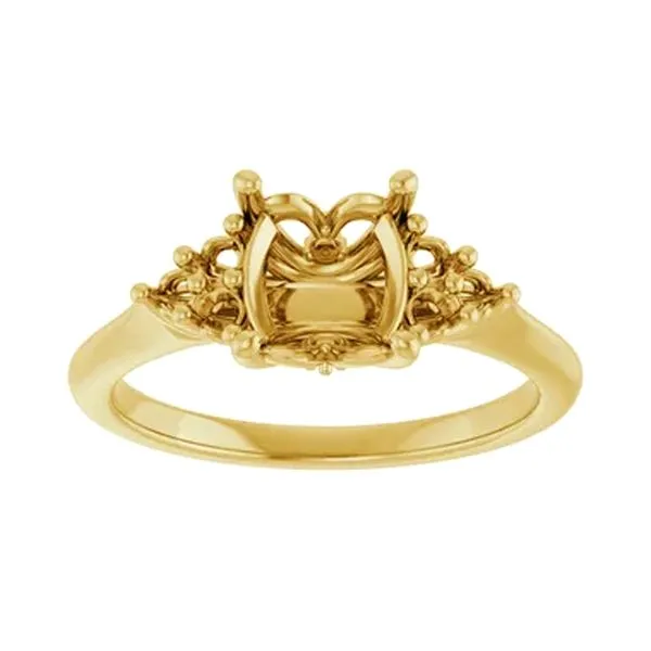 14K Yellow Gold 0.30ctw Lab Diamonds 9X7 Semi-Mount Size 7 Image 2 Raleigh Diamond Fine Jewelry Raleigh, NC
