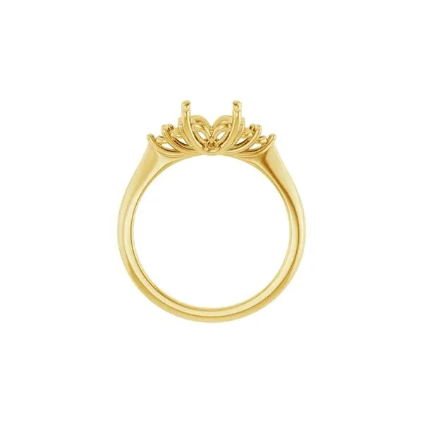 14K Yellow Gold 0.30ctw Lab Diamonds 9X7 Semi-Mount Size 7 Image 3 Raleigh Diamond Fine Jewelry Raleigh, NC