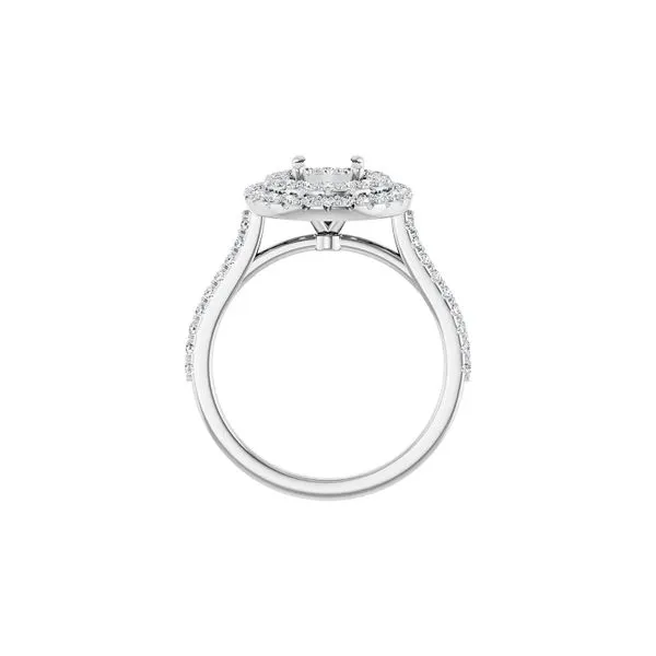 14K White Gold 5.8mm 0.50ctw Round Natural Diamond Semi-Set Engagement Ring Image 3 Raleigh Diamond Fine Jewelry Raleigh, NC
