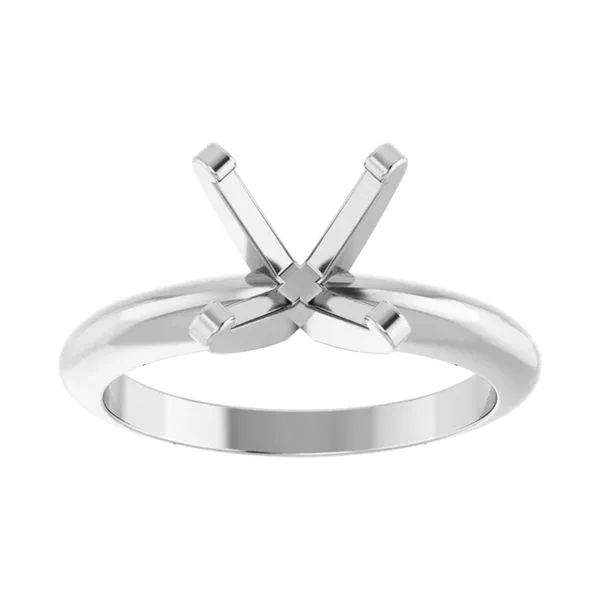 14K White Gold 8mm Round Solitaire Engagement Ring Mounting Size 6 Raleigh Diamond Fine Jewelry Raleigh, NC