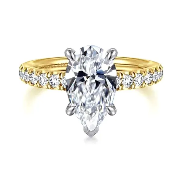 14K Yellow Gold 0.40ctw G-H/SI+ ARUBA Diamond Engagement Ring 4.15ct CSCZ Size 6.5 Raleigh Diamond Fine Jewelry Raleigh, NC