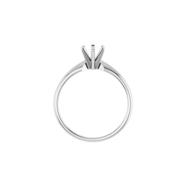 14K White Gold 7 x 5 mm Oval Solitaire Engagement Ring Mounting Size 7 Image 3 Raleigh Diamond Fine Jewelry Raleigh, NC