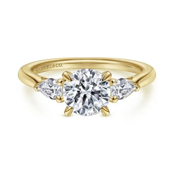 14K Yellow Gold 0.29ctw G-H/SI1 RD 3-Stone Engagement RG Size 6.5 Raleigh Diamond Fine Jewelry Raleigh, NC