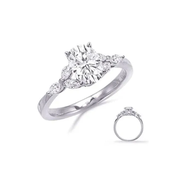 14K White Gold 0.35ctw G/SI1 Diamond Semi-Mount Size 6.5 Raleigh Diamond Fine Jewelry Raleigh, NC