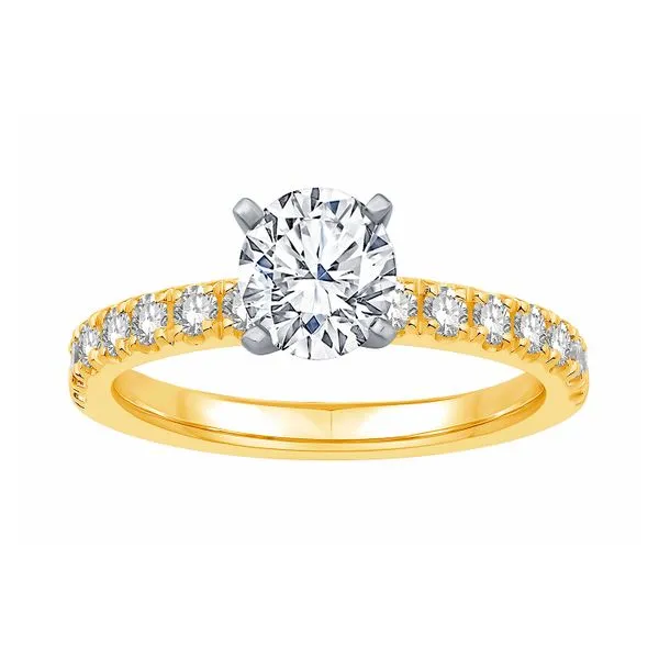 RD Classic Signature 18K Yellow Gold 1/2ctw 14 RBC Natural Diamonds F/VS2+ Size 6 Raleigh Diamond Fine Jewelry Raleigh, NC